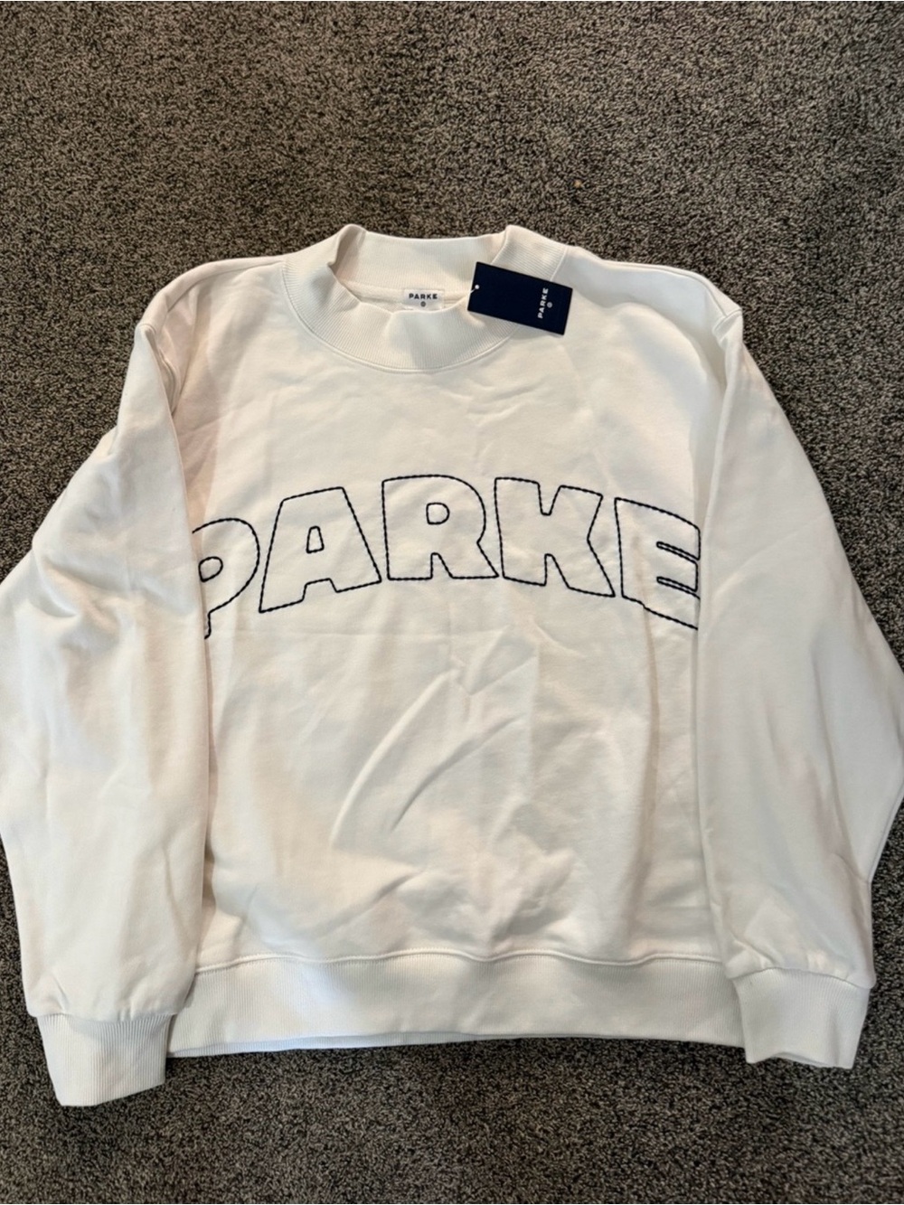 Parke x Target Mockneck Sweatshirt NWT Cream L/XL